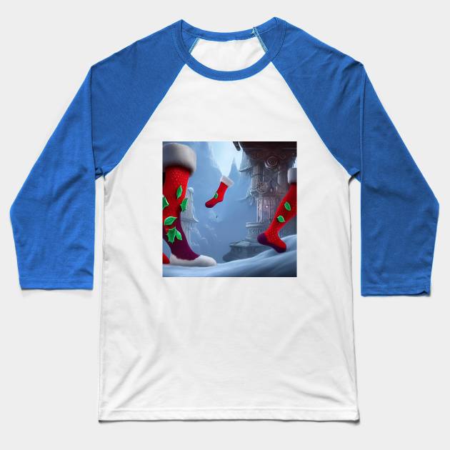 Xmas Gift Shocks Baseball T-Shirt by Feel Imagine Create